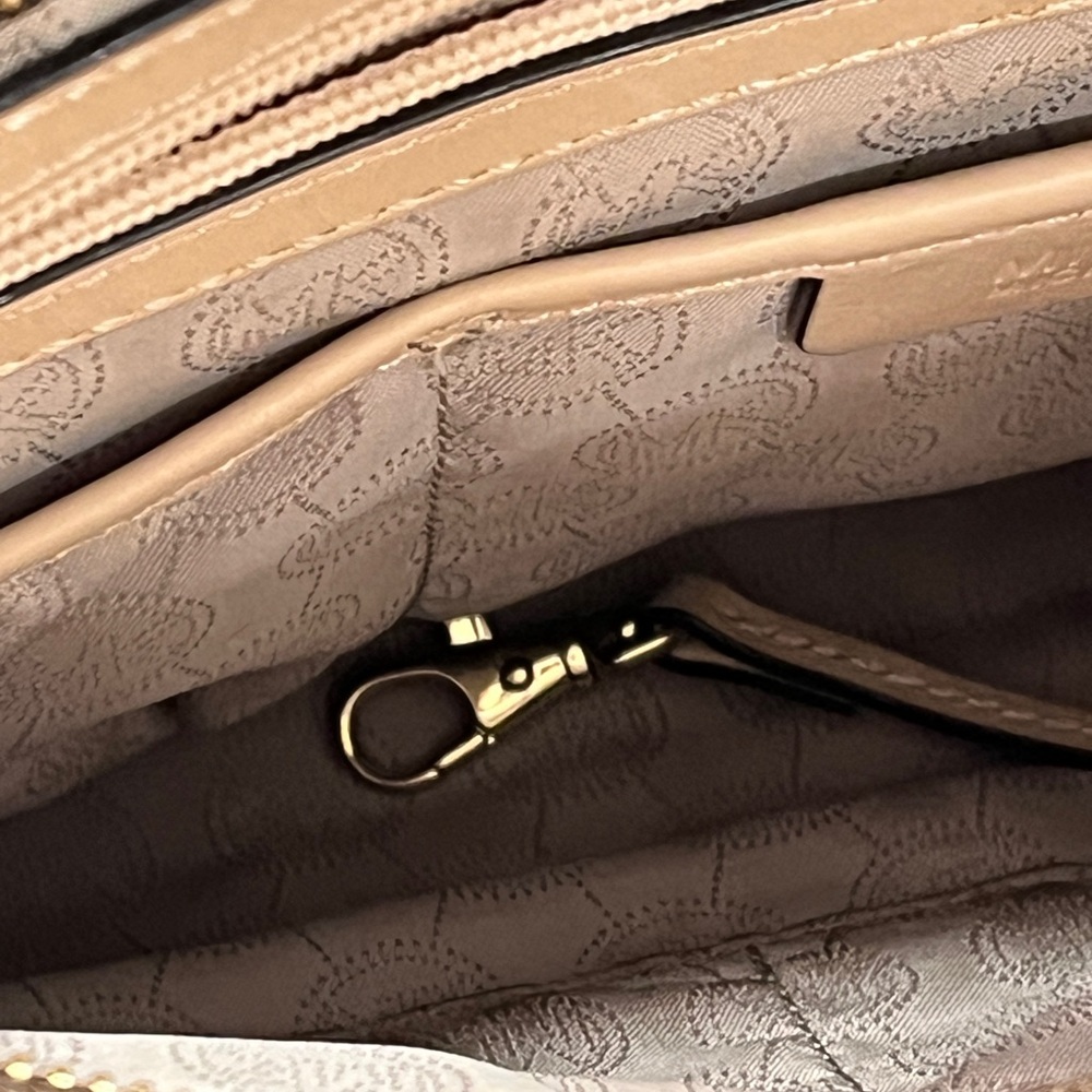 Michael Kors Dark Brown Monogram Shoulder Bag - Picture 4 of 13